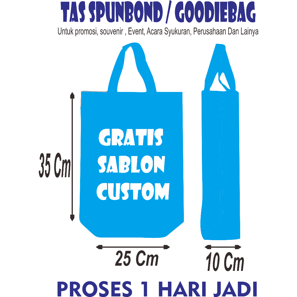 

TAS SPUNBOND SABLON CUSTOM BOX 25x35x10 BISA BERDIRI/Tas Goodie Bag custom / TAS SOUVENIR GOODIE BAG / Souvenir Wedding Syukuran