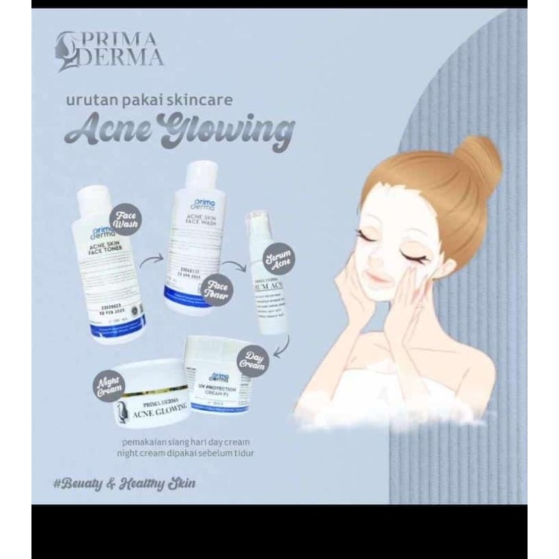 Paket prima derma acne whitening isi 5macam