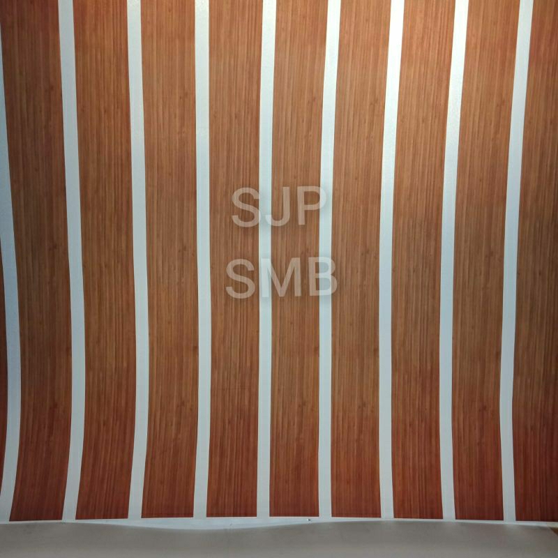 Fiber pagar motif kayu per 50 cm