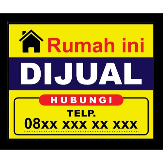 spanduk rumah atau tanah dijual banner custom