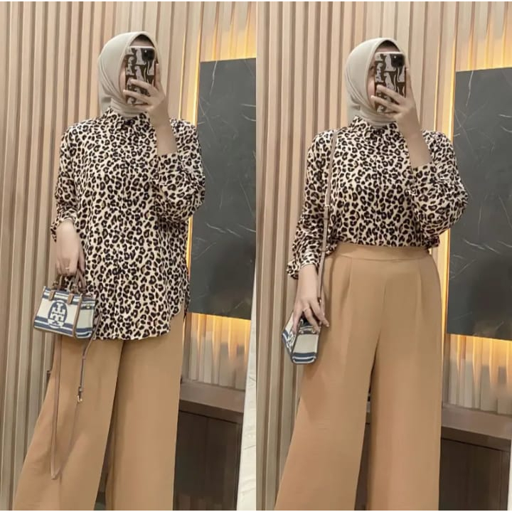 LEOPARD SET RAYON PREMIUM LD 110 // SETELAN KATUN RAYON // MACAN ONE SET WANITA // SETELAN KATUN RAY
