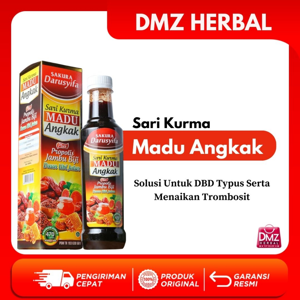 

Sari Kurma Madu Angkak SAKURA Darusyifa 470 ml Original