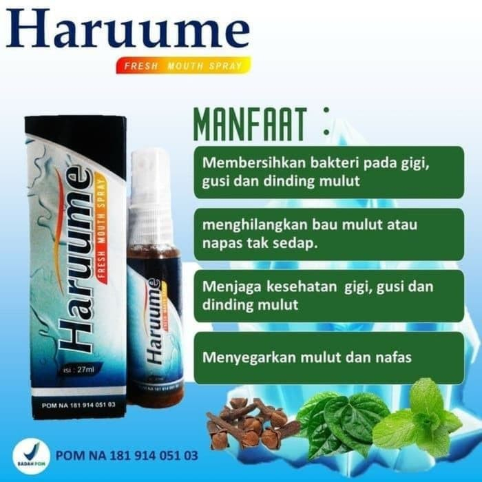HARUME - Obat Bau Mulut & Nafas Permanen Spray Penghilang Bau Mulut dan Nafas