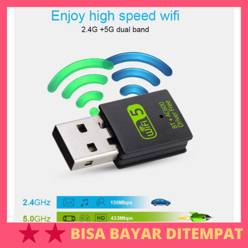Mini USB WiFi Bluetooth 2 in 1 Dongle 802.11AC 600 Mbps / Dongle Wifi Adapter Adaptor Hotspot Blueto