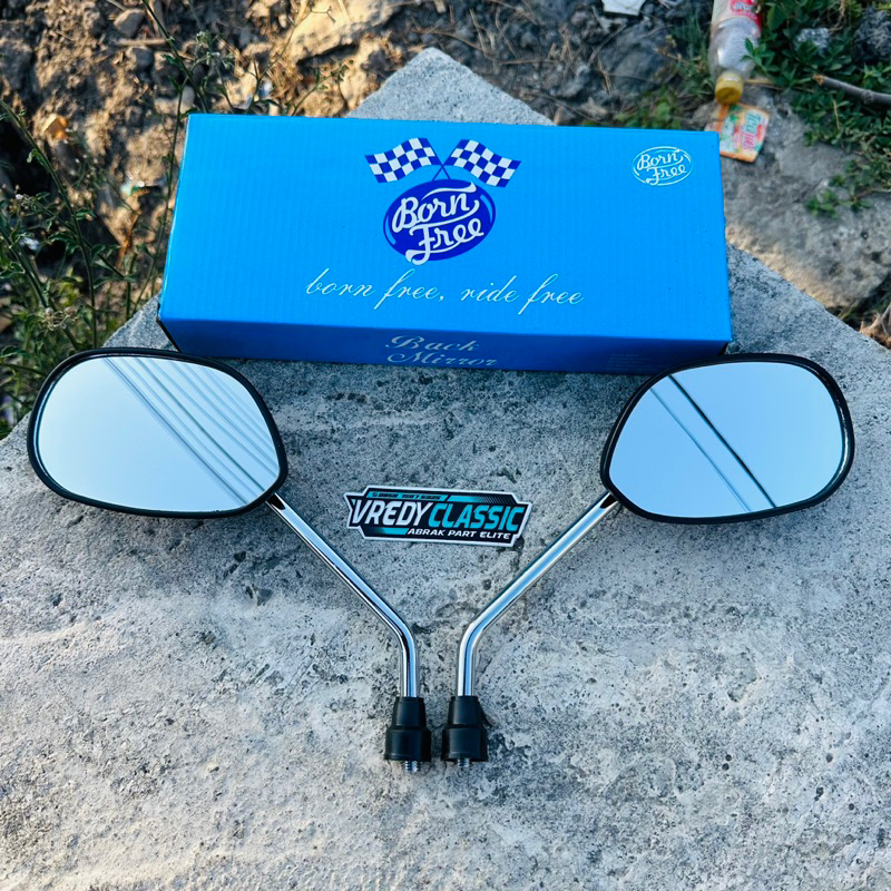 SPION LEGENDA gagang PANJANG crom sepion astrea LEGENDA GRAND gagang panjang BORN FREE