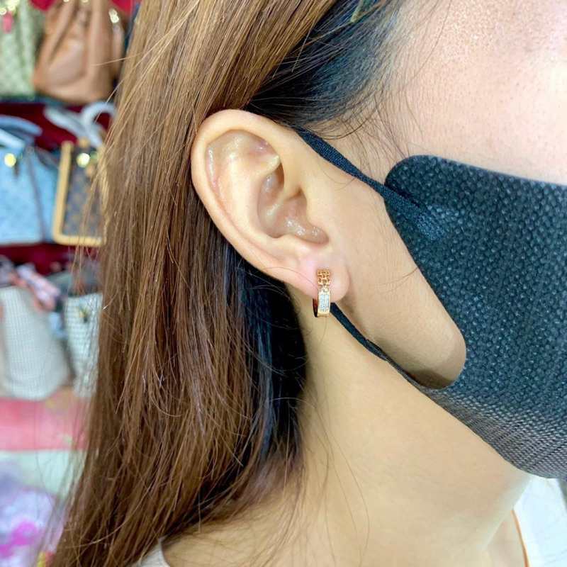 Benika Accesories - Anting Clip Wanita Xuping Jewellry nisa - Korean Style Anti Karat Aesthetic Titanium - Aksesories Fashion Trendi 2023 - Earrings Elegand Cantik Mewah