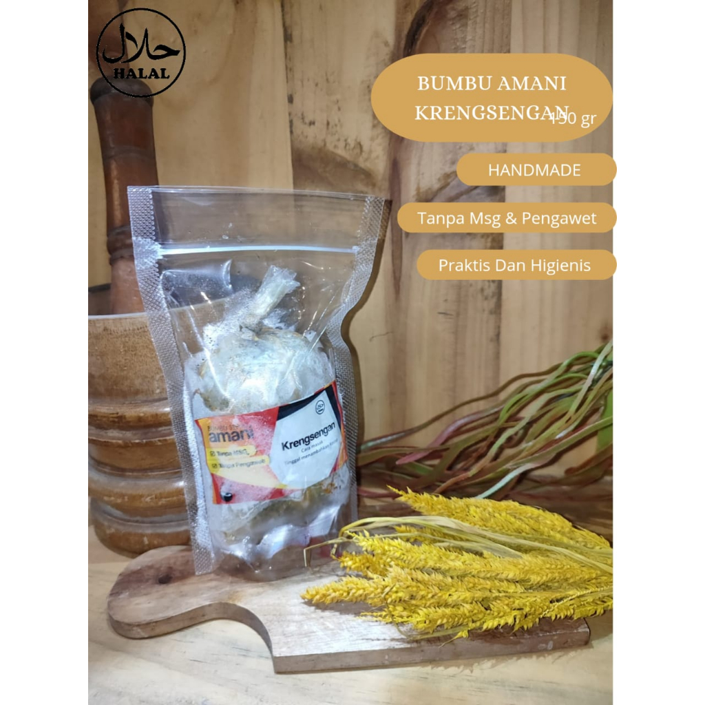 

BUMBU KRENGSENGAN SEHAT PREMIUM TANPA MSG KEMASAN 150 GRAM BUMBU RUMAHAN/BUMBU SEHAT AMANI