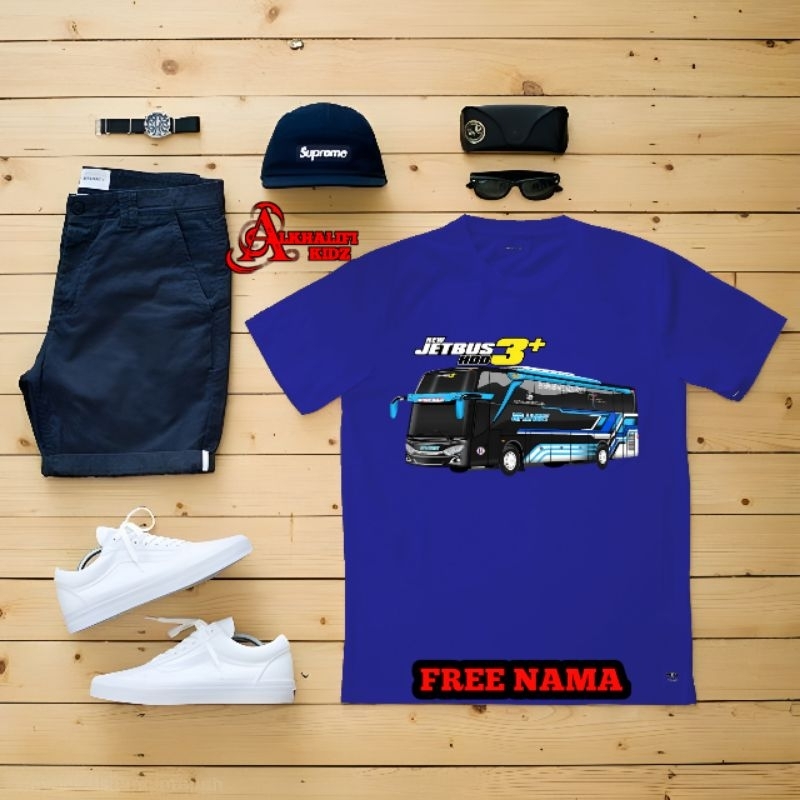 Kaos Atasan Anak New Jet Bus 3+ Fashion Baju Anak Bahan Premium