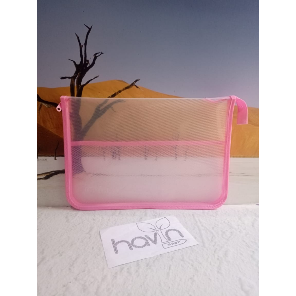 

MAP ZIPPER JIPPER SLETING SELETING BAG JARING FOLIO F4 PLASTIK