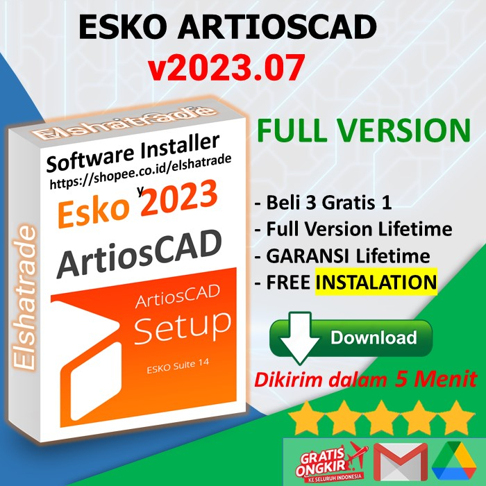 ESKO ArtiosCAD 2023 Artios CAD Software Desain Kemasan Kardus Packing Fullversion