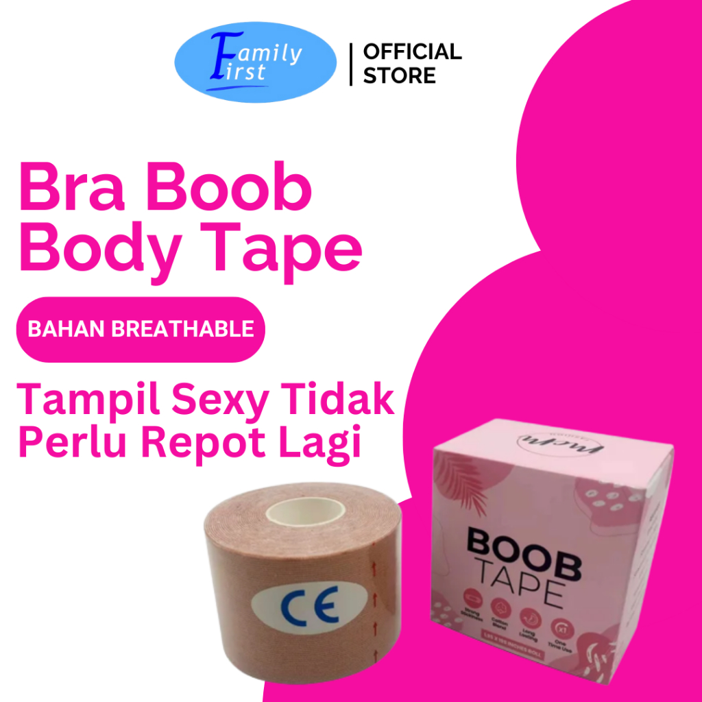 Family First Boob Tape Body Tape BH Booby Tape Breast Tapping Bra Tape Penutup Payudara Bra Tape