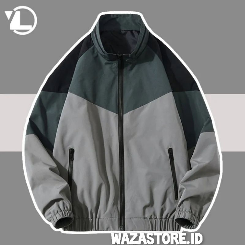 Jaket Kalakay Kombinasi 3 Warna Jaket Musim Dingin Pria Wanita Retro  Korean Hype Style Polos Harrin