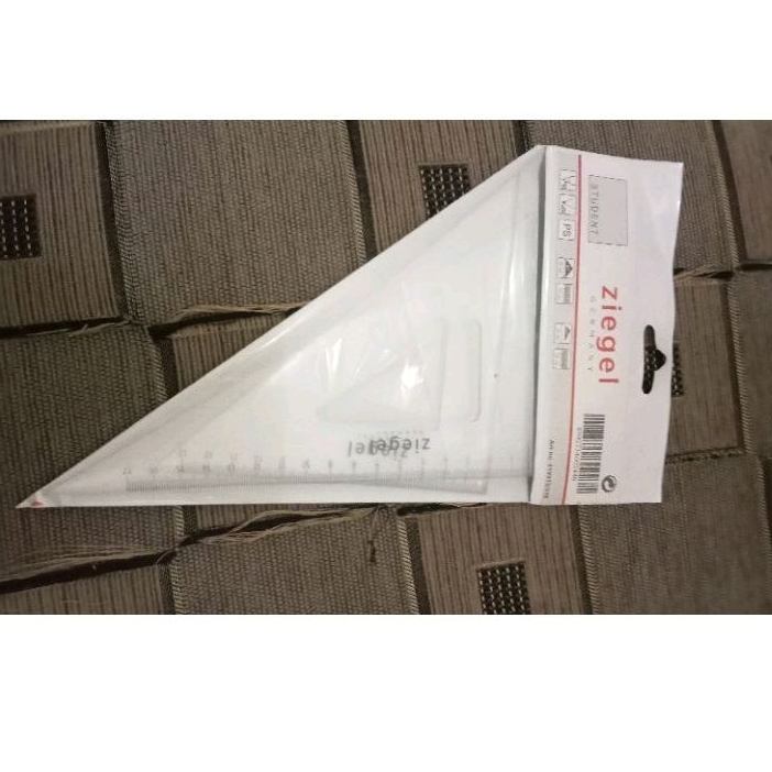 penggaris segitiga ziegel 45 derajat 20 cm dan 20° atau 60° 18 cm. penggaris arsitektur, penggaris g