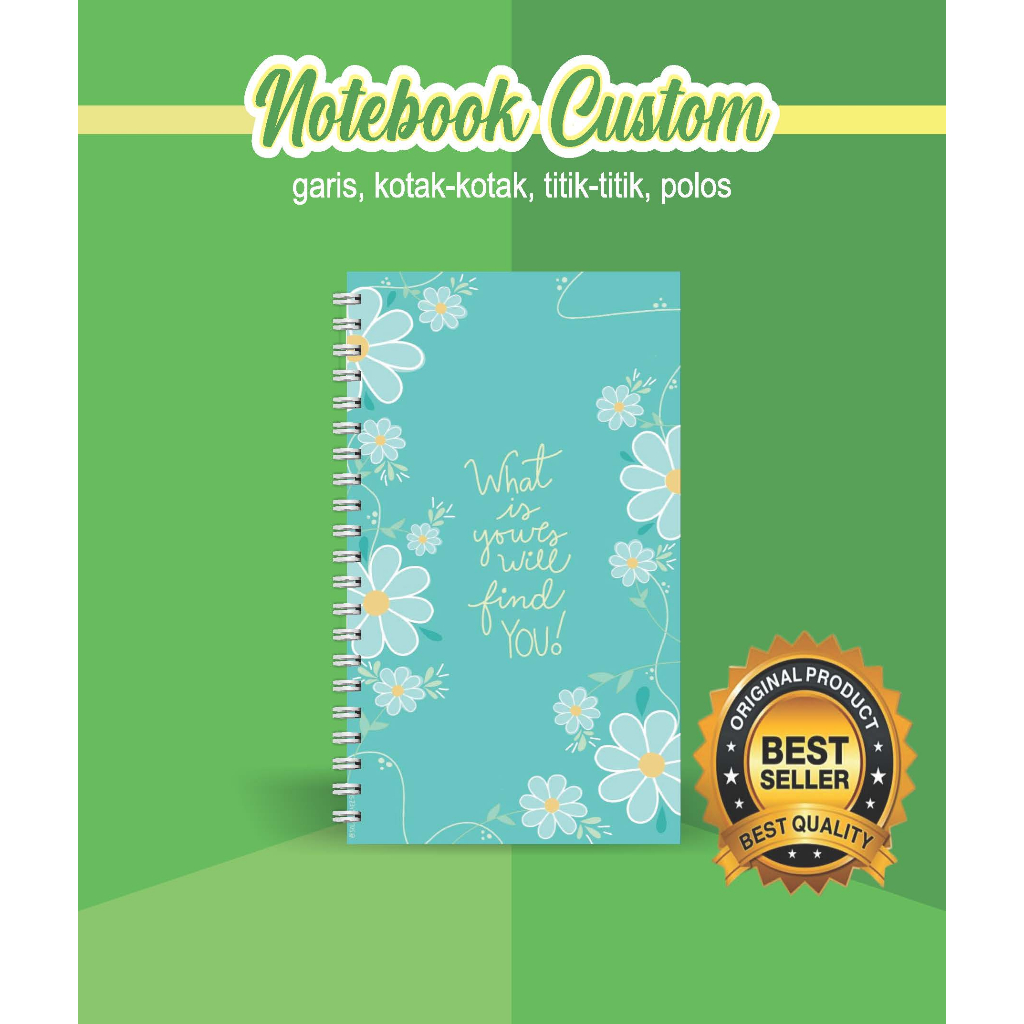 

NOTEBOOK A5 CUSTOM CATATAN/JURNAL BOOKPAPER GRID/KOTAK2#DOTTED/TITIK2#BLANK/POLOS