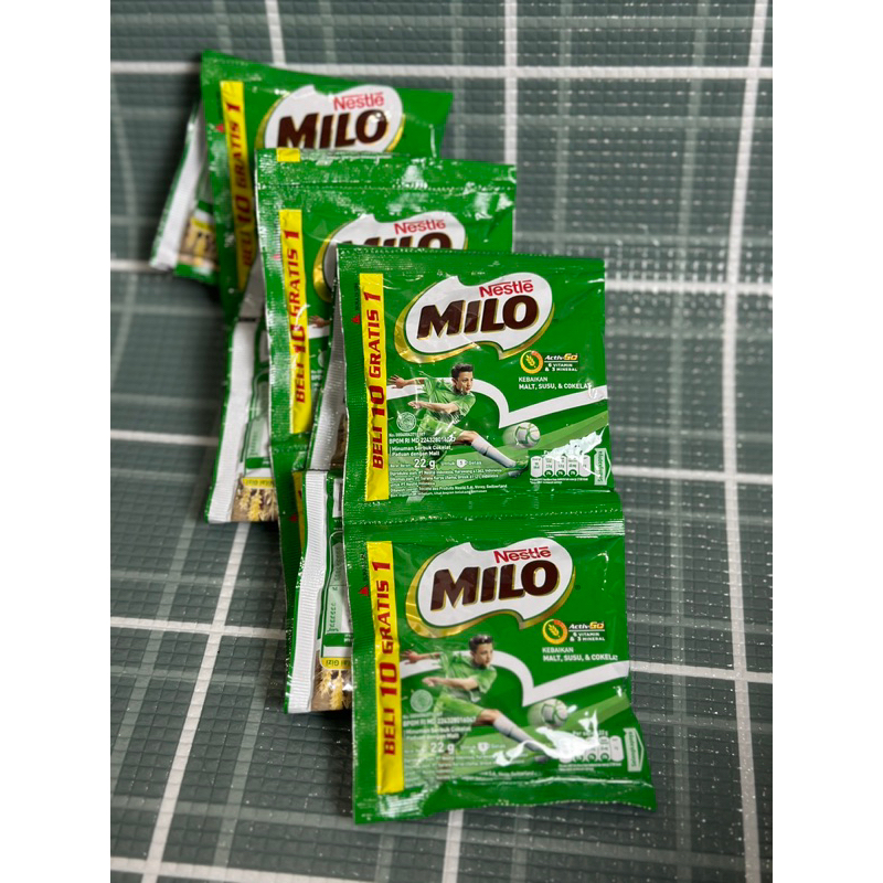 

Milo kemasan sachet 22gr (isi 10 bks)