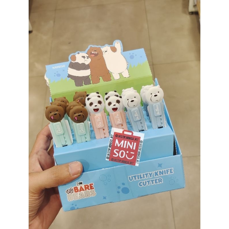 

MINISO Utility Knife / Cutter We Bare Bears Collection (Panda, Grizz, Ice Bear)