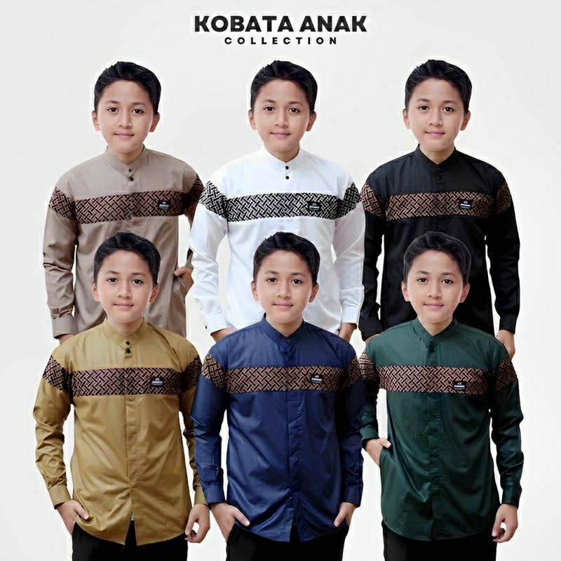 Baju Koko Anak SD SMP remaja lengan panjang