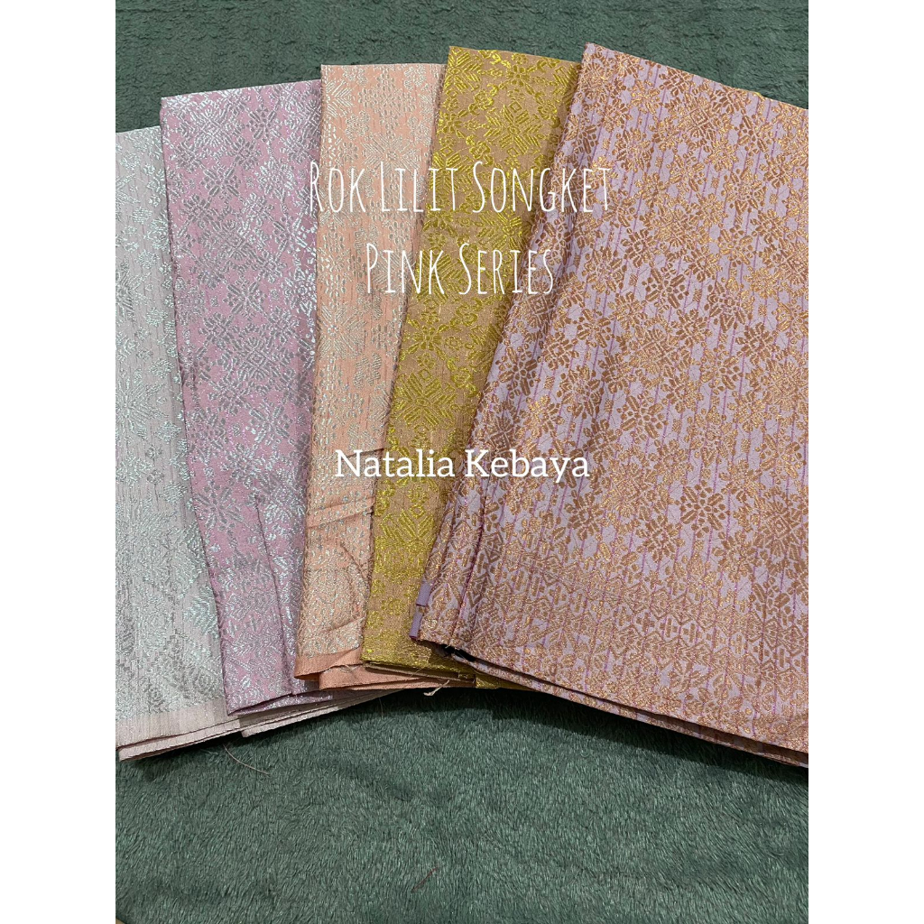 NATALIA KEBAYA Rok Tenun Semi Palembang Pink Series || Rok LILIT Batik || Songket Tenun Semi Palemba