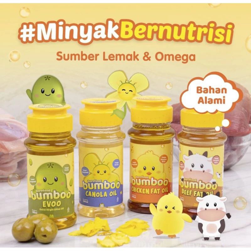 

Bumboo Oil Minyak MPASI Bayi Olive Oil Canola Chicken Beef Fat Oil 100ml