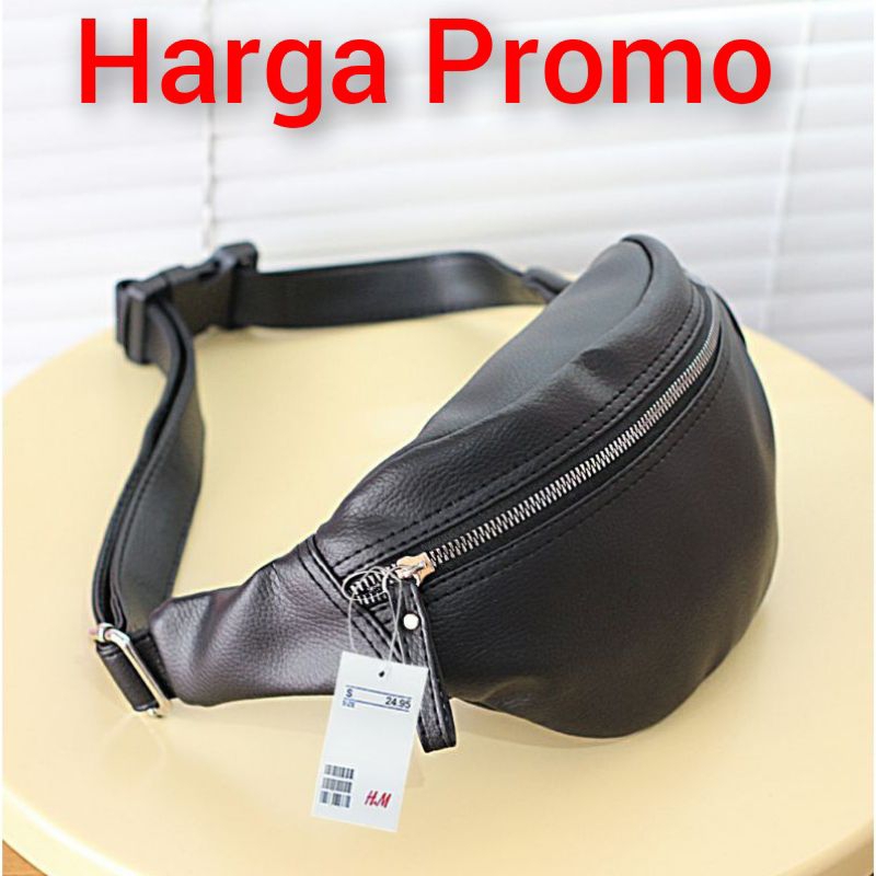 waistbag wanita/tas pinggang wanita hnm kulit free dusbag