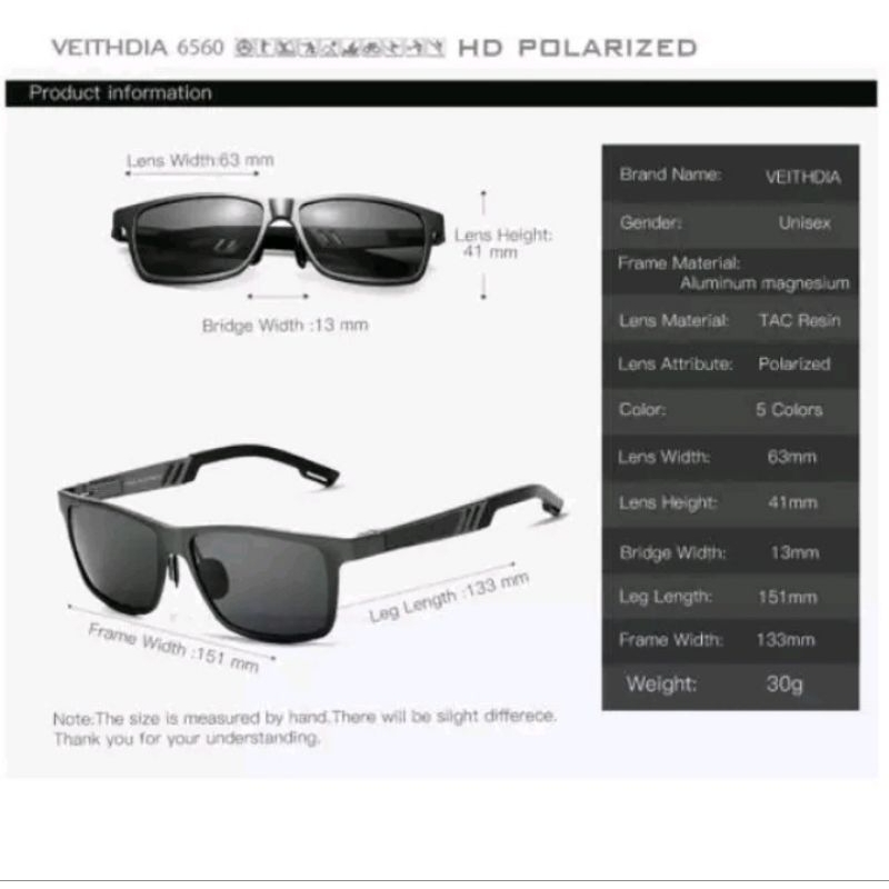 VEITHDIA sunglasses original