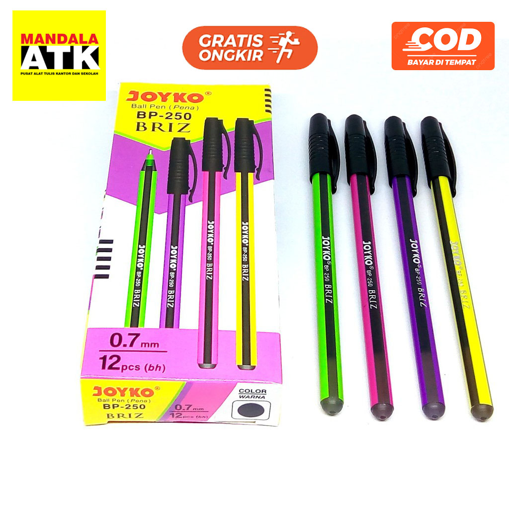 

Ball Pen Pulpen Joyko BP-250 Briz 0.7 mm 1 BOX 12 PCS