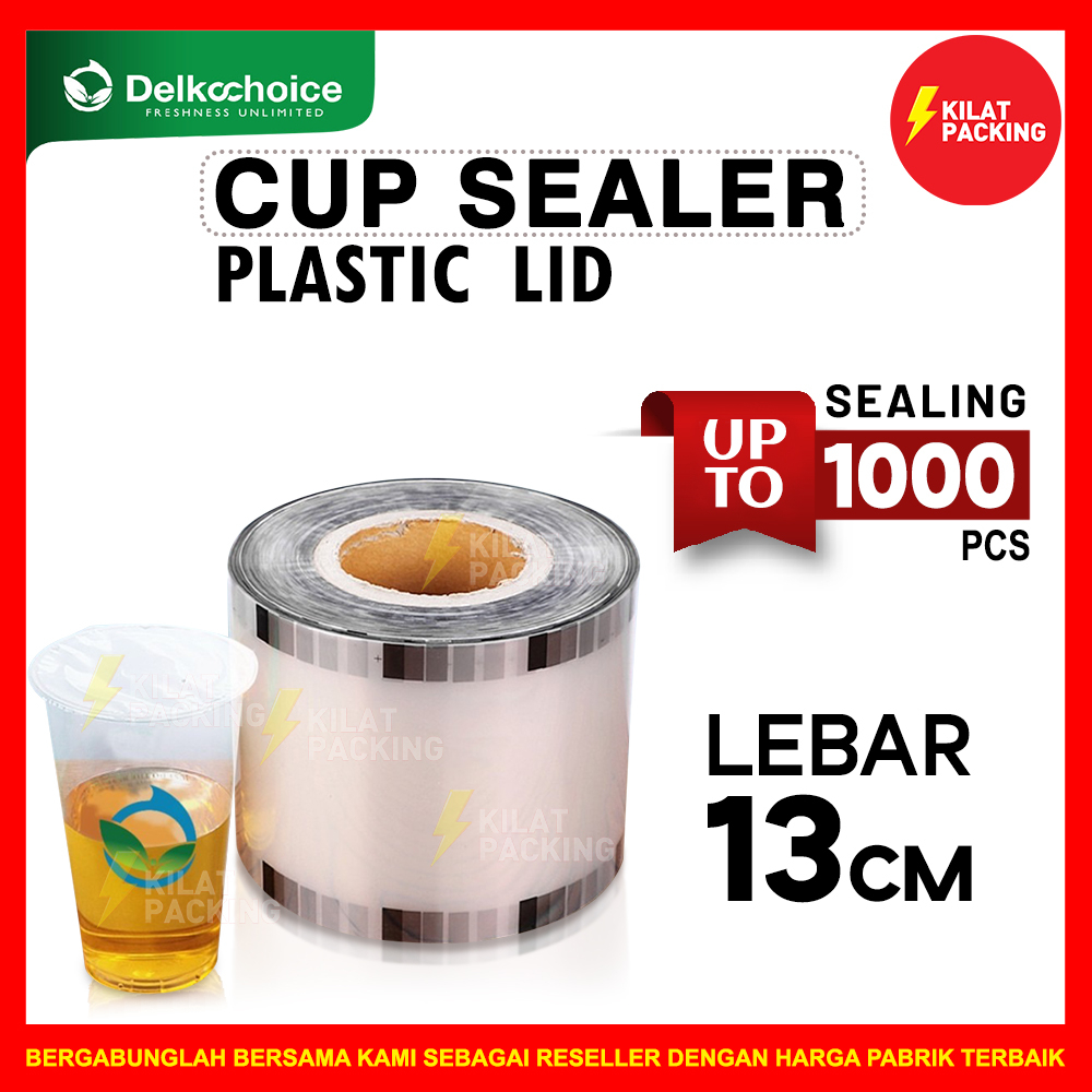 Cup Sealer Plastik Lid Plastik Roll Tutup Gelas Seal Cup 1000pcs Gelas