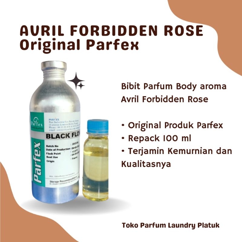AVRIL FORBIDDEN ROSE Bibit Parfum Body Original Parfex Repack 100ml
