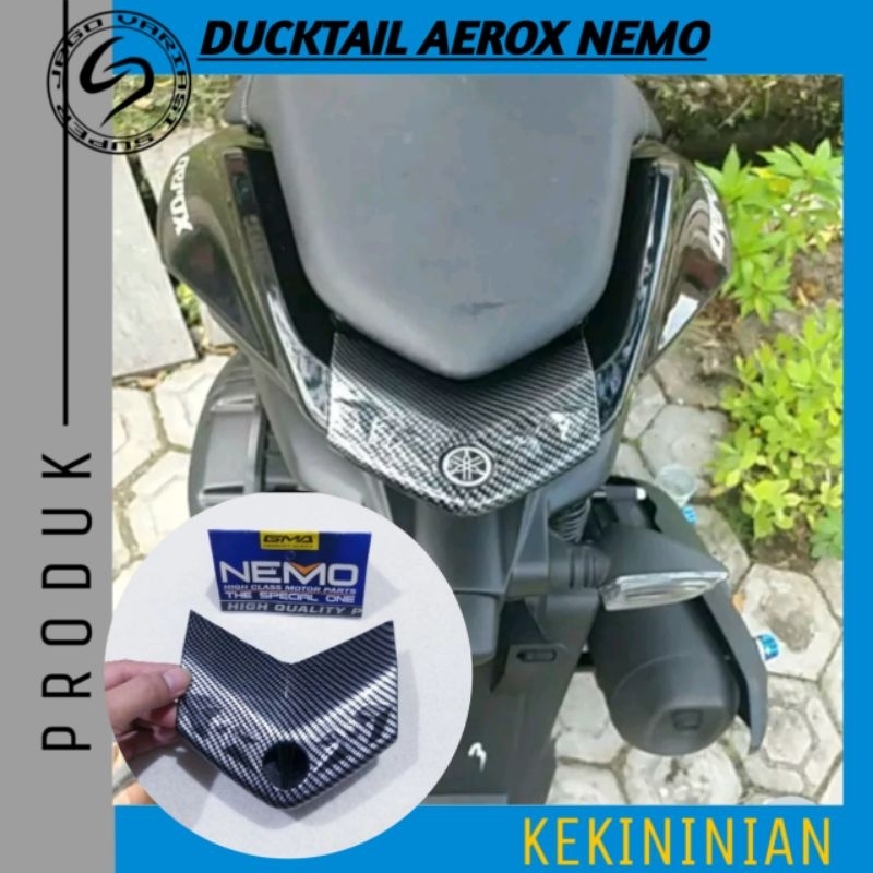 Cover Stoplamp Aerox Old Carbon Nemo | Tutup Atas Lampu Stop Belakang Aerox | Ducktail Aerox Carbon