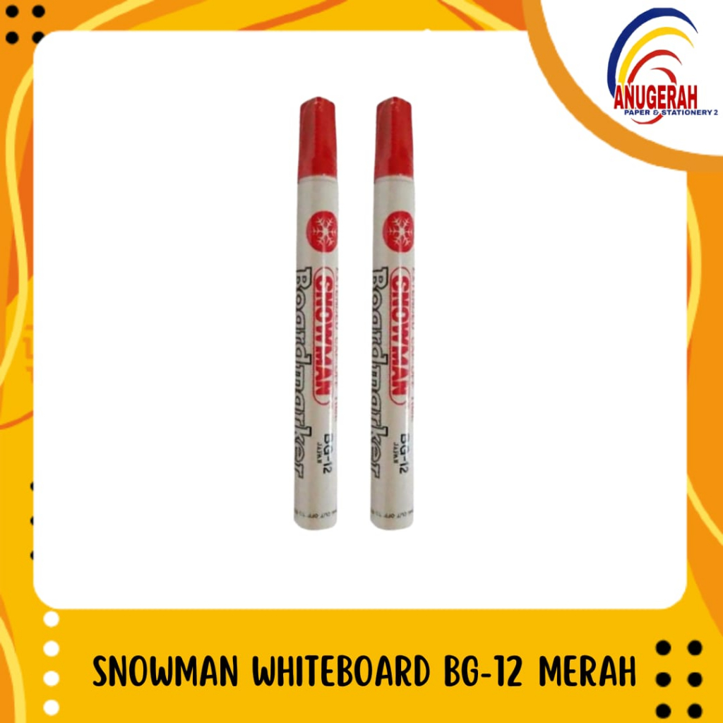 

SPIDOL SNOWMAN WHITE BOARD MERAH (PCS)