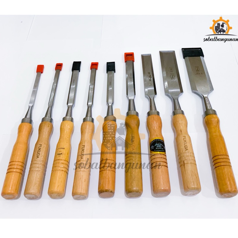 Tatah Kayu 1/4” 5/16” 3/8” 5/8” 1/2” 3/4” 1 1/4” 1 1/2” / Tatah Pahat Kayu RRT merk FUKUDA BISON SCH