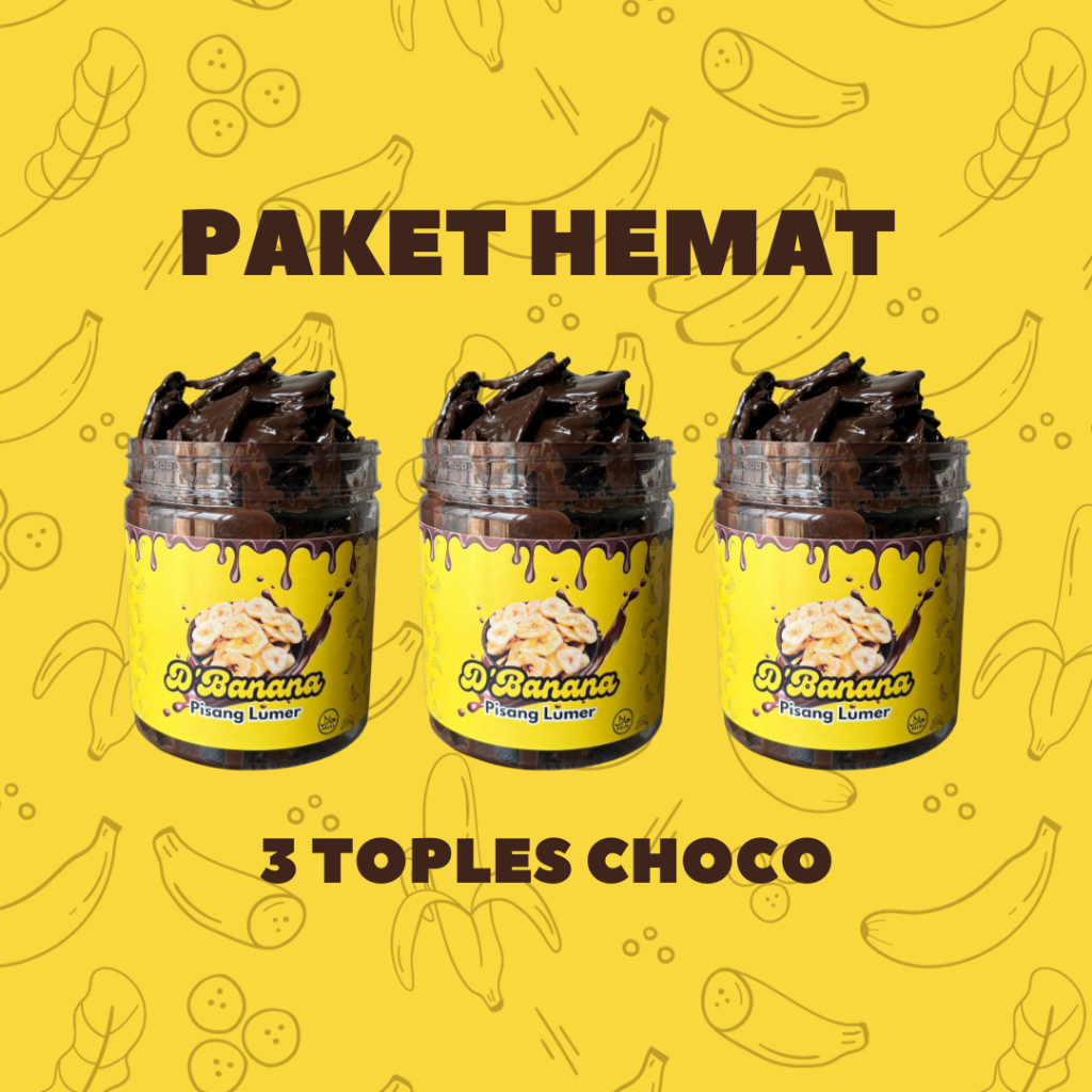 

PAKET HEMAT 3 TOPLES Banana Chips Pisang Lumer by Nissnack