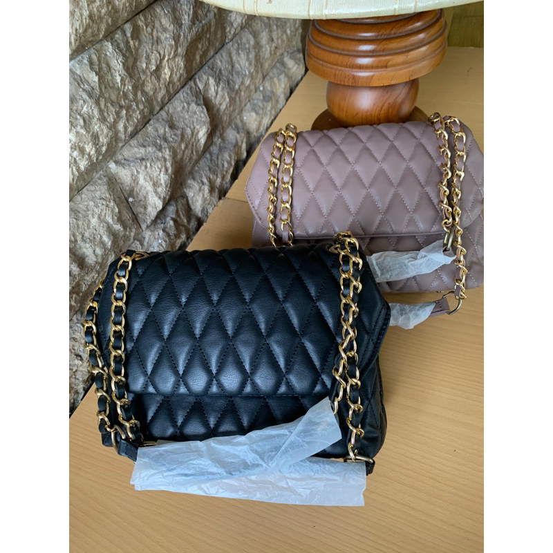 tas slempang wanita clarish bag diamond polos tas tenteng wanita