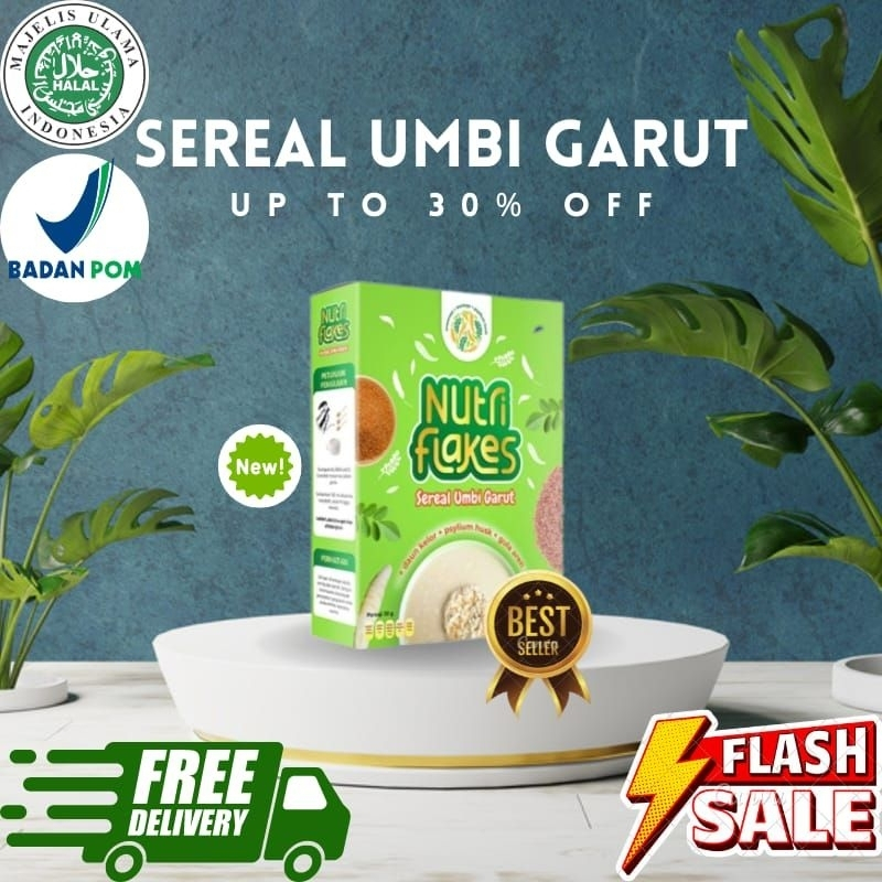 Nutriflakes - Sereal Umbi Garut Obat Asam Lambung BPOM