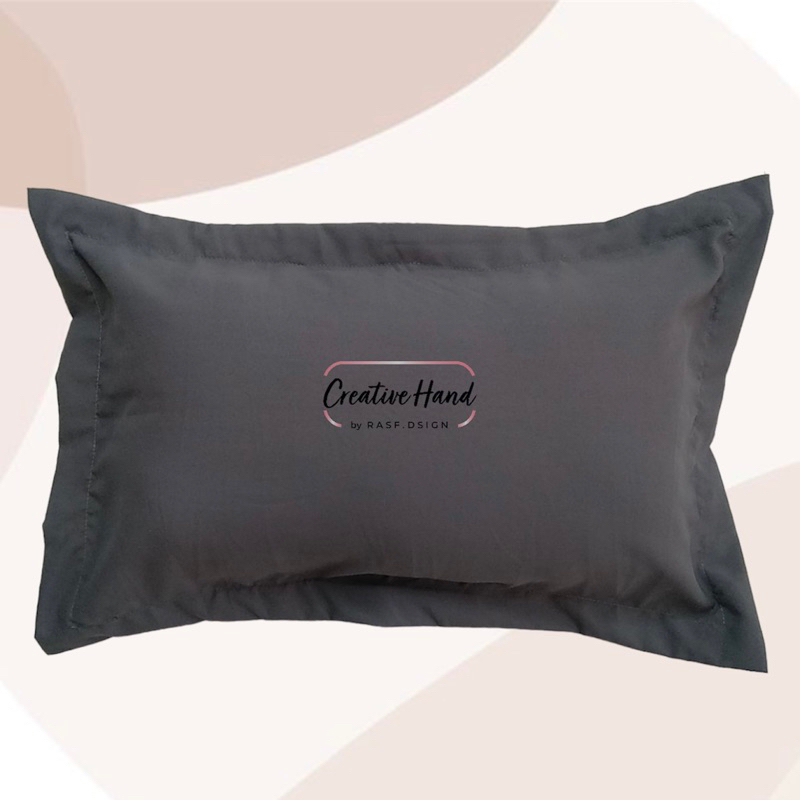 sarung bantal frame 30x50 / 35x55 / 30x60 / 40x60 / 50x70 warna polosan