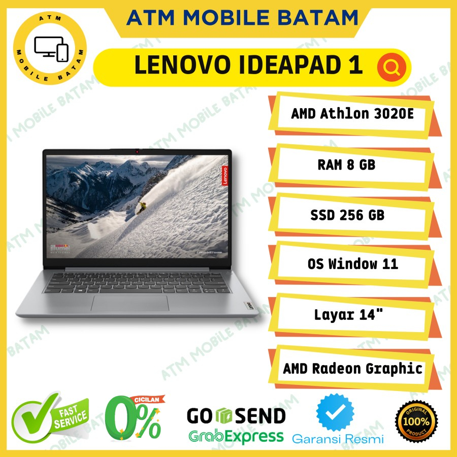 Lenovo Ideapad Slim 1 14 AMD 3020E 8GB 256SSD W11+OHS 14.0 Inchi