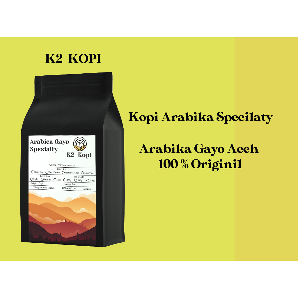 

Kopi Arabika Gayo Aceh, Specialty Roast bean/Bubuk – K2 Kopi, Coffee and Roastery