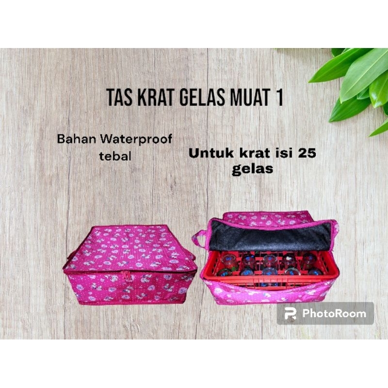 TAS WADAH KRAT GELAS  1 KRAT UNTUK KRAT YANG ISI 25 GELAS