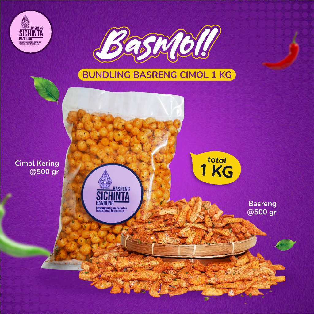 

1KG BASMOL BUNDLING SICHINTA BANDUNG [500 BASRENG + 500 CIMOL]