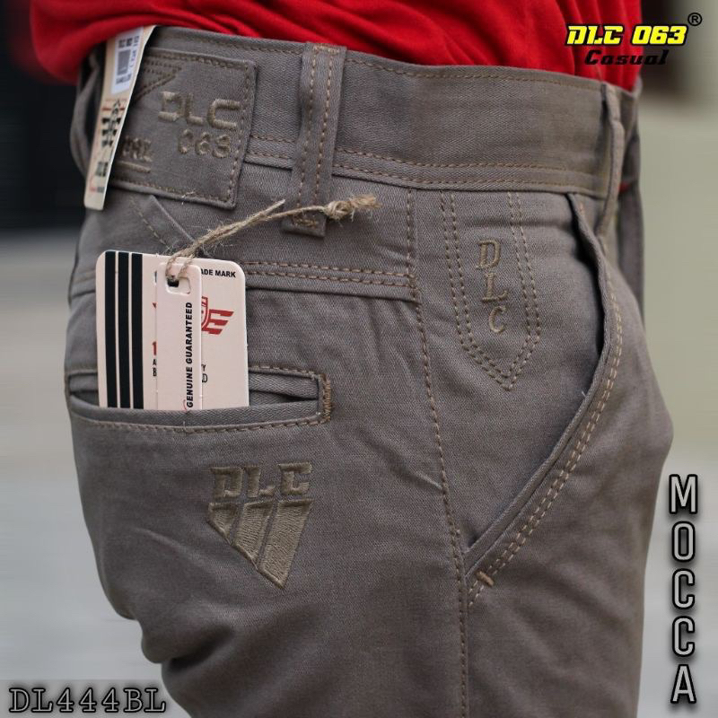 BISA COD - Celana  DLC pria original asli katun celana chinos cinos chino Abu hitam Krem