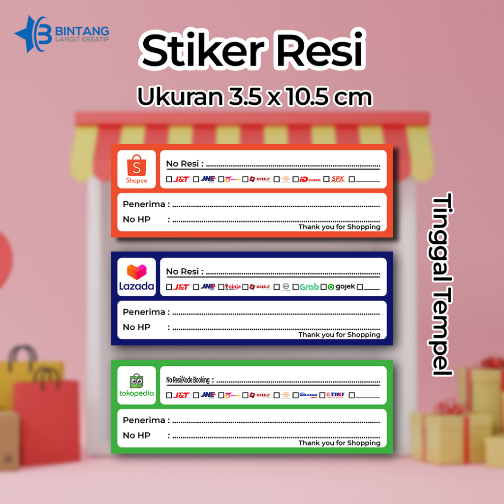 

STIKER RESI PENGIRIMAN / STIKER RESI ONLINE SHOP