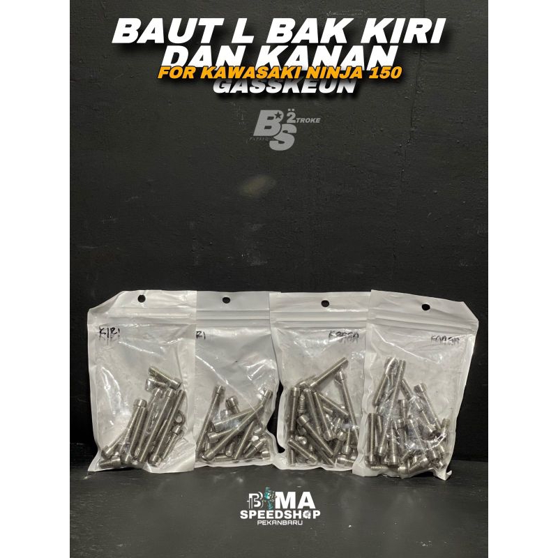 Baut L variasi Bak Ninja set kiri kanan