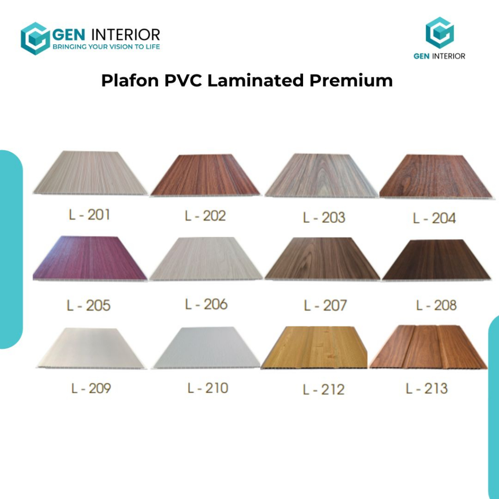 Plafon PVC Laminated (premium) 3mx20cmx7mm