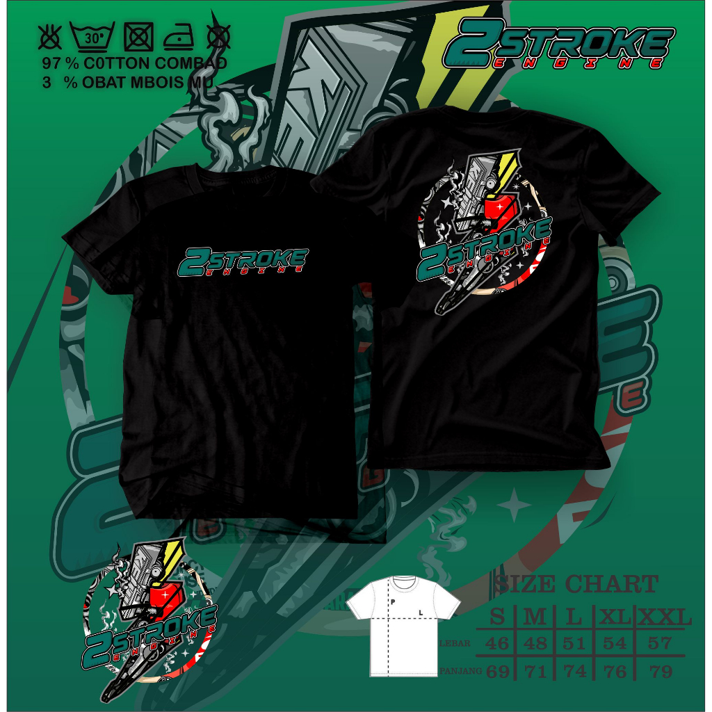 KAOS 2 STROKE 2 TAK F1ZR FIZR RX KING NINJA SATRIA 2 TAK ORIGINAL kualitas terbaik