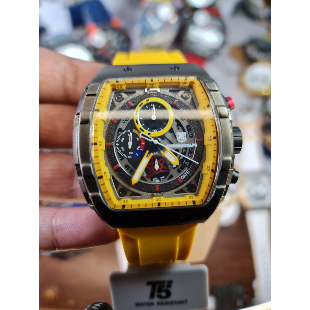 [SALE] TimelessCorp - Jam Tangan Pria Cowok T5 H 3905G Stopwatch Watches Original
