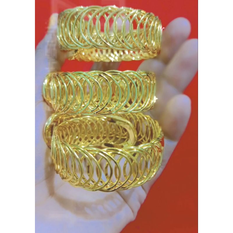 Gelang lipan bangle lapis emas 24k