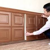 Wallpaper Foam 3D Emboss Molding Kotak Mewah Gipsum 70cmx70cm