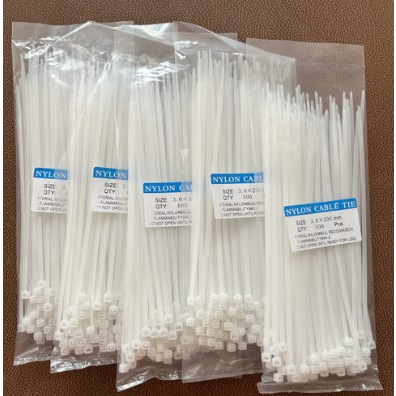 

Kabel Ties Hitam Putih 10cm 15cm harga 1pack Isi 100 Pcs