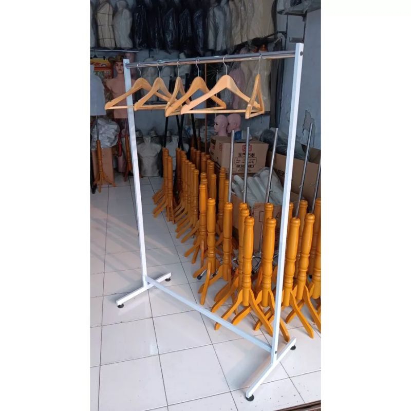 Rak Gawang Baju Gamis / Gantungan Baju Besi / Stand Gawang Baju / Rak Pajangan