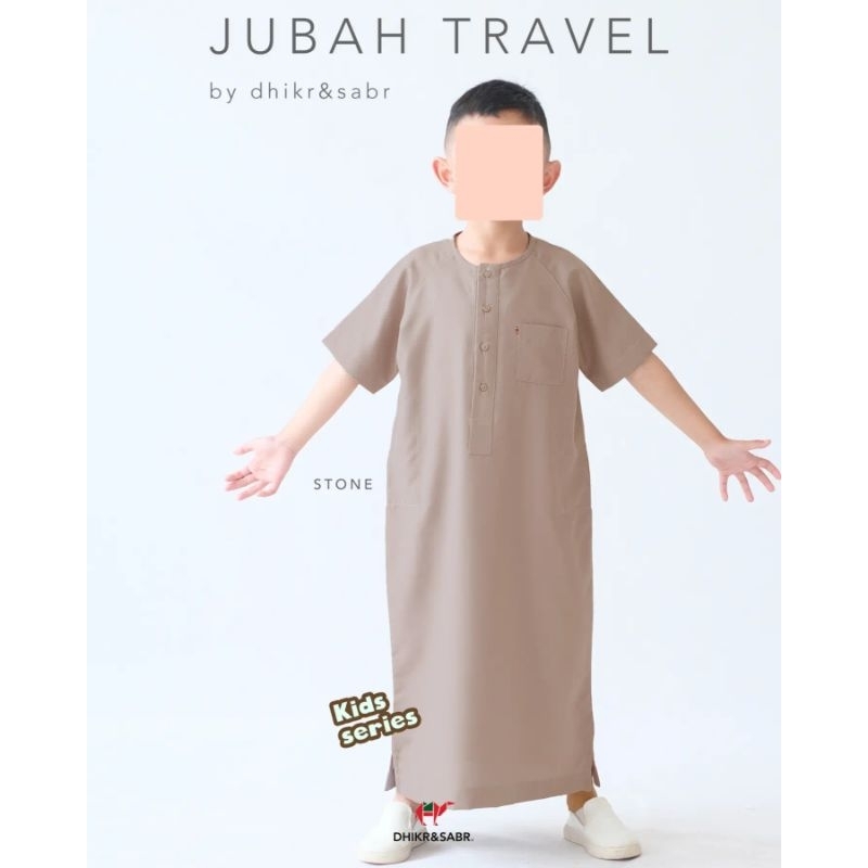 Jubah Dhikr&Sabr Travel series - Kurta Anak/Kids Laki-Laki - Jubah Lengan Pendek Terbaru